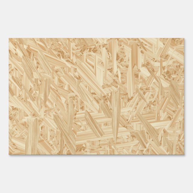 Cool OSB Plywood Print Yard Sign (Front)