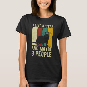 Cool Otter For Boys Girls Men Kids Vintage Sea Ott T-Shirt