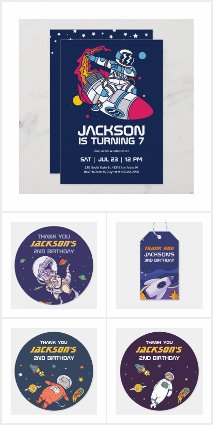 Cool Outer Space and Astronaut Birthday