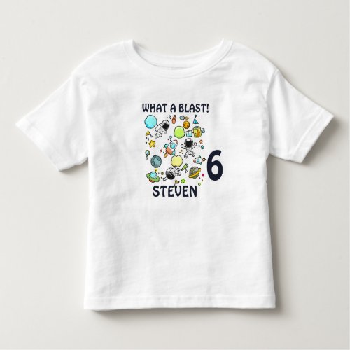 Cool Outer Space Astronauts  Rockets Birthday Toddler T_shirt