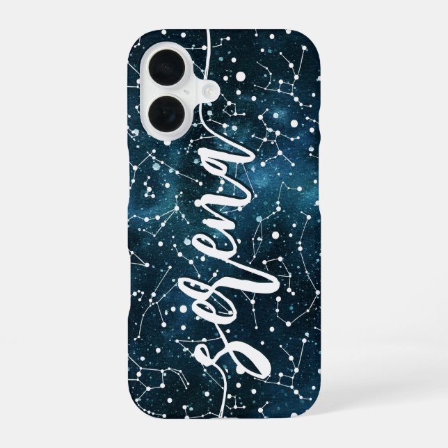 Cool Outer Space Constellations Personalized Iphone Case (Back)