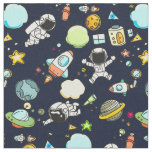 Cool Outer Space Theme - Astronauts &amp; Rocket Ships Fabric