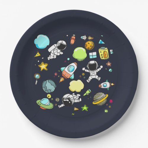 Cool Outer Space Theme _ Astronauts  Rocket Ships Paper Plates