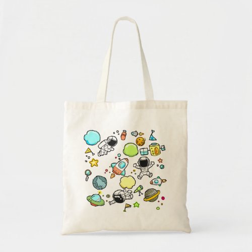 Cool Outer Space Theme _ Astronauts  Rocket Ships Tote Bag