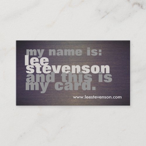Cool Oversized Bold Typography Business Card