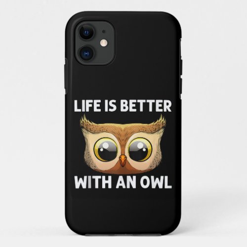 Cool Owl Art For Men Women Nocturnal Bird Animal  iPhone 11 Case