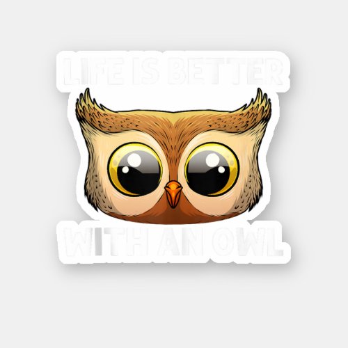 Cool Owl Art For Men Women Nocturnal Bird Animal  Sticker