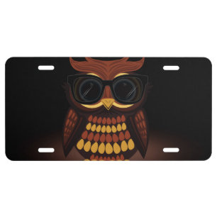 Cool Owl License Plate