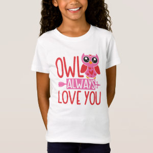 cool owl love you graphic design funny kids T-Shirt