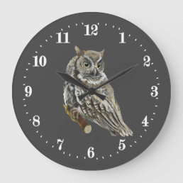 cool owl lovers bird large clock