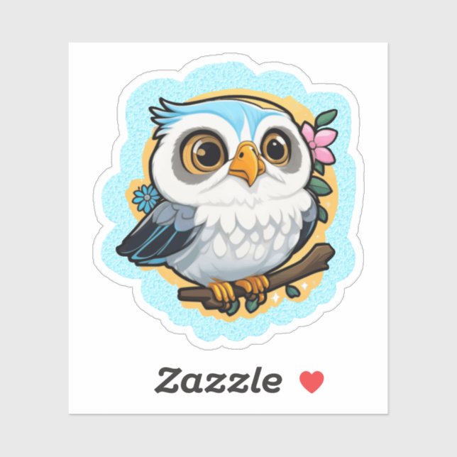 cool owl sticker (Sheet)