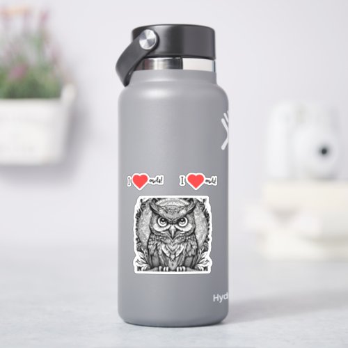 Cool Owl Stickers _ Custom_Cut Vinyl Stickers