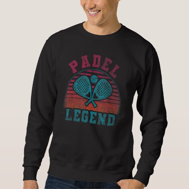Cool Padel Retro Crossing Rackets Padel Legend Sweatshirt (Front)