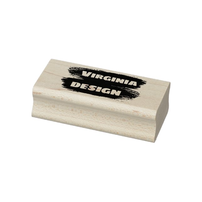 Cool Paint Brush Stroke Stylish Personalized Name  Rubber Stamp (Stamp)