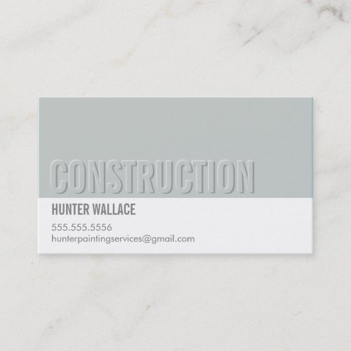 COOL PAINT CHIP swatch embossed look type gray Business Card