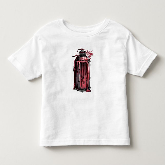 Cool Paint Drip Spray Can T-Shirt for Boys – Stree (Front)
