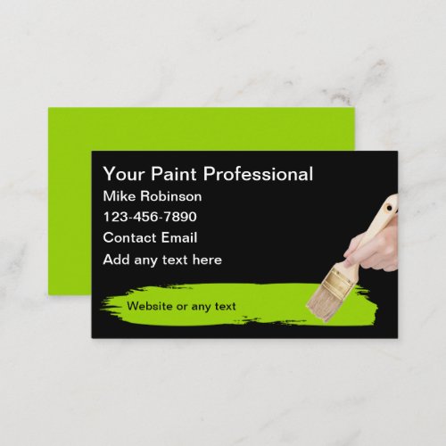 Cool Paint Professional House Painter  Business Card