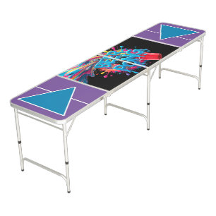 Cool paint splash beer pong table