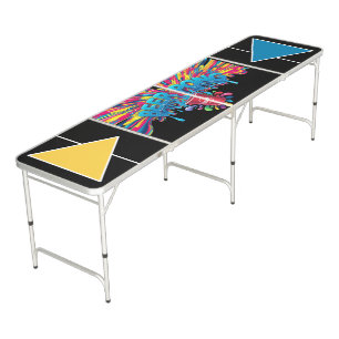 Cool paint splash beer pong table