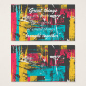 Cool paint strokes famous quote “Great things (Front & Back)