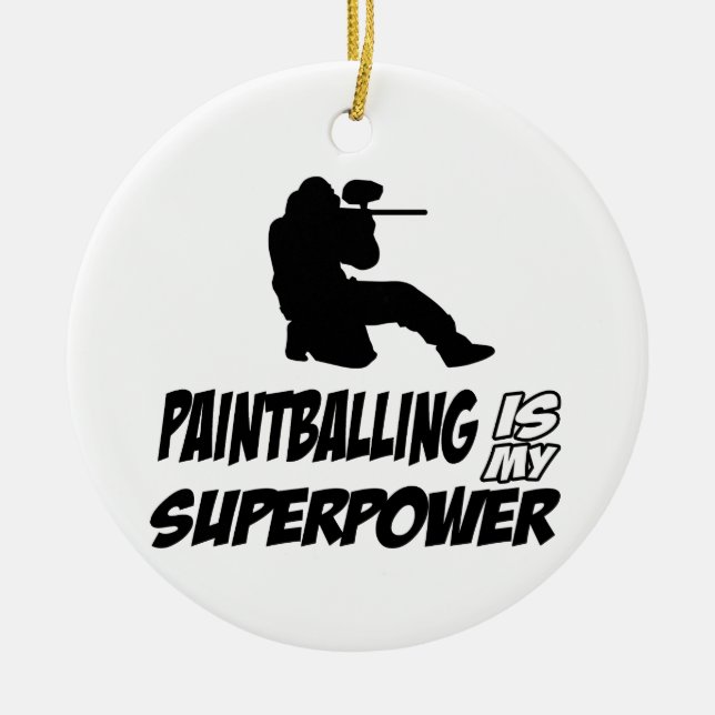 Cool Paintball designs Ceramic Ornament (Front)