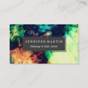 Cool Painted Dark Abstract Smoke Pattern Business Card