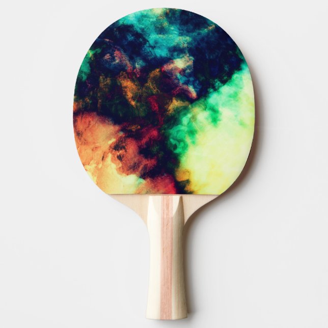 Cool Painted Dark Abstract Smoke Pattern Ping-Pong Paddle (Front)