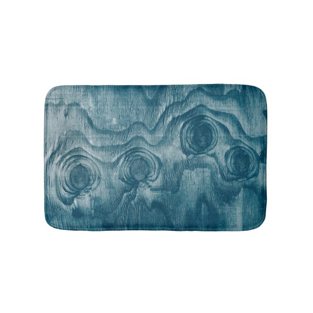 Cool Painted Wood Grain Knot Texture Bath Mat (Front)
