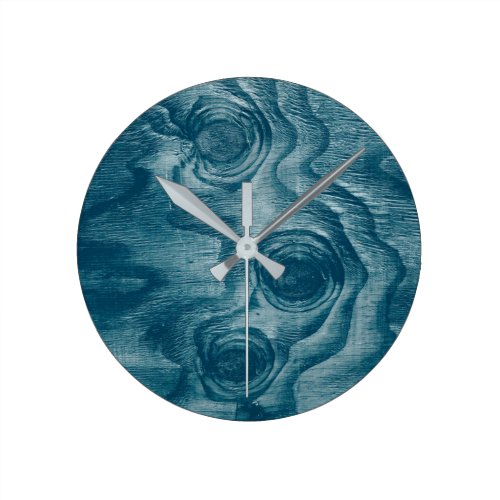 Cool Painted Wood Grain Knot Texture Round Clock