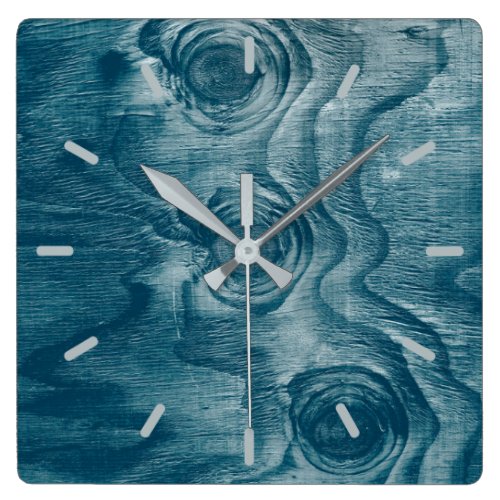 Cool Painted Wood Grain Knot Texture Square Wall Clock