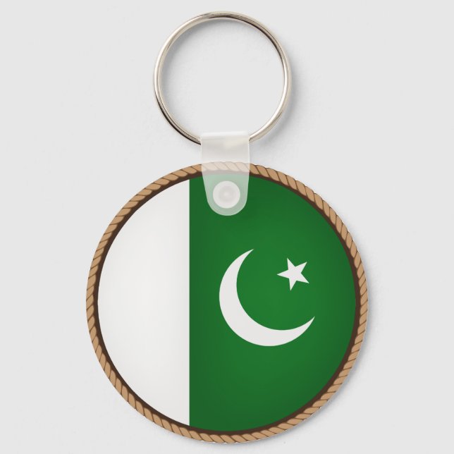 Cool Pakistan Flag Seal Keychain (Front)