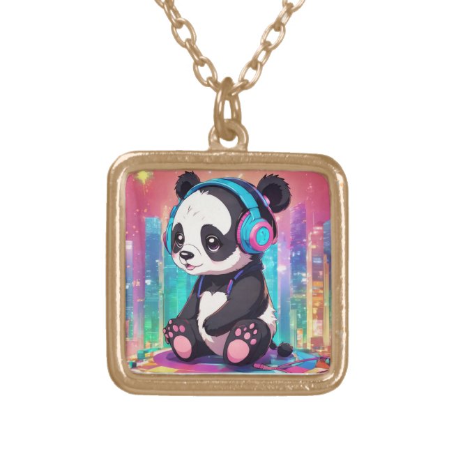 Cool Panda Bear  - Necklace (Front)