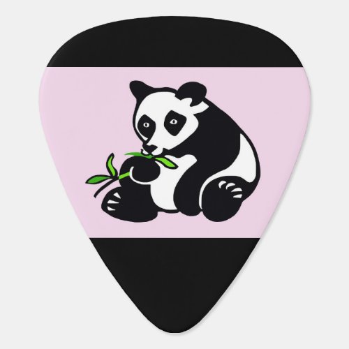 Cool PANDA Bear_ Wildlife _ animal _ Pink  black Guitar Pick