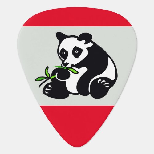 Cool PANDA Bear_ Wildlife _ animal _red  Guitar Pick