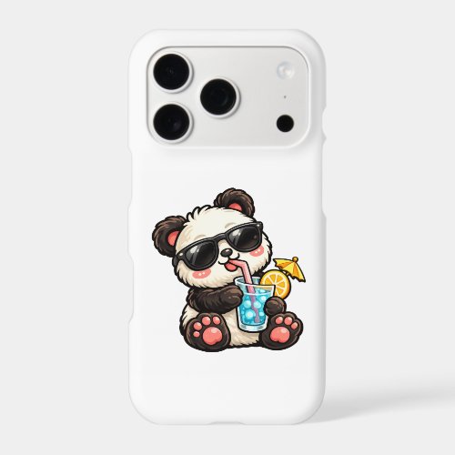 Cool Panda Drink iPhone 17 Pro Case