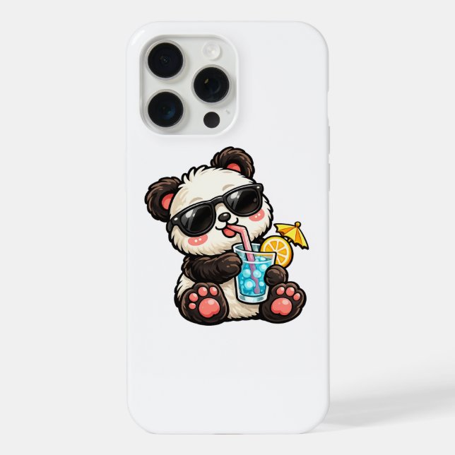 Cool Panda Drink iPhone Case (Back)