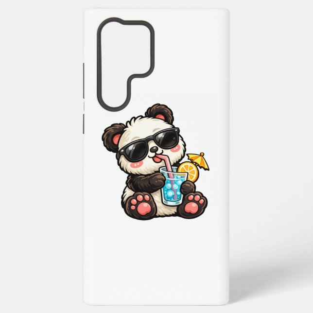 Cool Panda Drink Samsung Galaxy Case (Back)