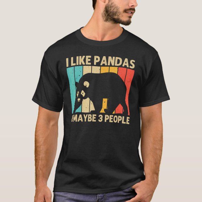 Cool Panda For Men Women Panda Bear Animal   Zooke T-Shirt (Front)