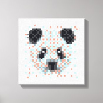 Cool Panda Pixel Art Canvas Print by BluePlanet at Zazzle