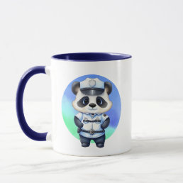 cool Panda Police add monogram Mug