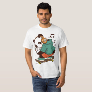Cool Panda Skater Men’s T-Shirt Fun Streetwear C