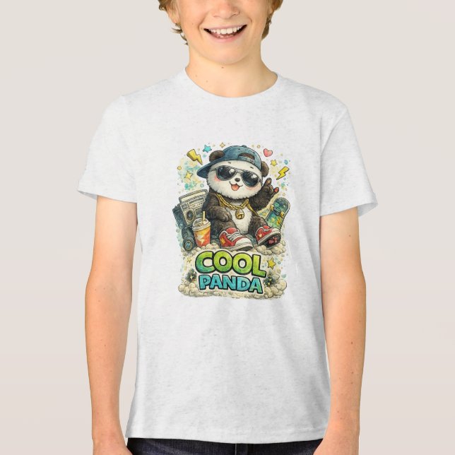 Cool Panda Tri-Blend Shirt (Front)