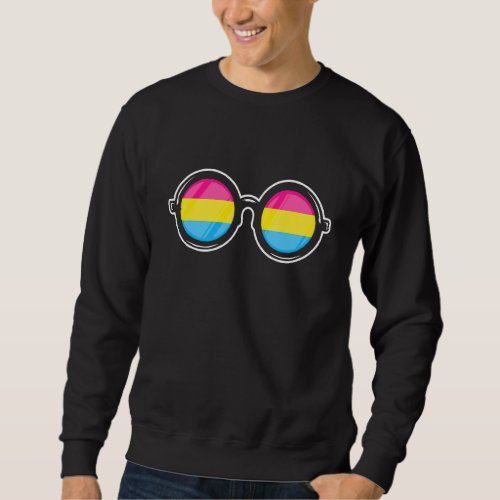 Cool Pansexual Sunglasses Queer Pride Month Lgbt P Sweatshirt