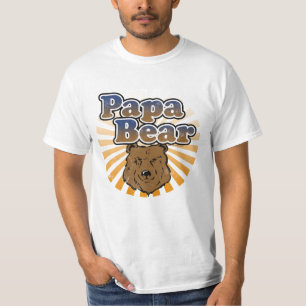 Cool Papa Bear, Brown/Blue/Gold Dad Gift T-Shirt