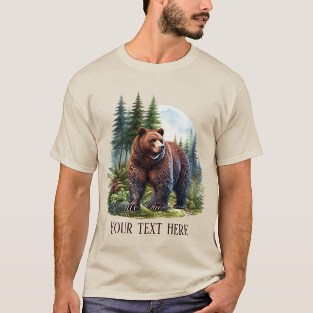 Cool Papa bear customizable  T-Shirt (Front)