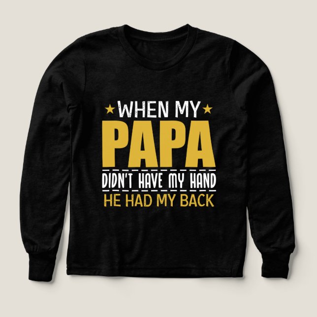 Cool PaPa hand back word art  Tri-Blend Shirts (Design Front)