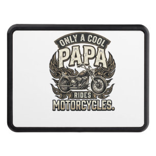 Cool Papa Motorcycle Vintage Biker Hitch Cover