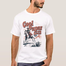 Cool Papas Club Retro Western Cowboy Dad funny