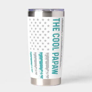 Cool Papaw American flag Insulated Tumbler