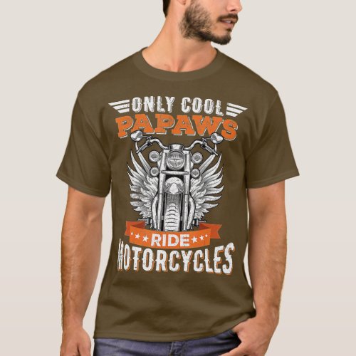 Cool Papaws Ride Motorcycles Bike Cycling for Spor T_Shirt